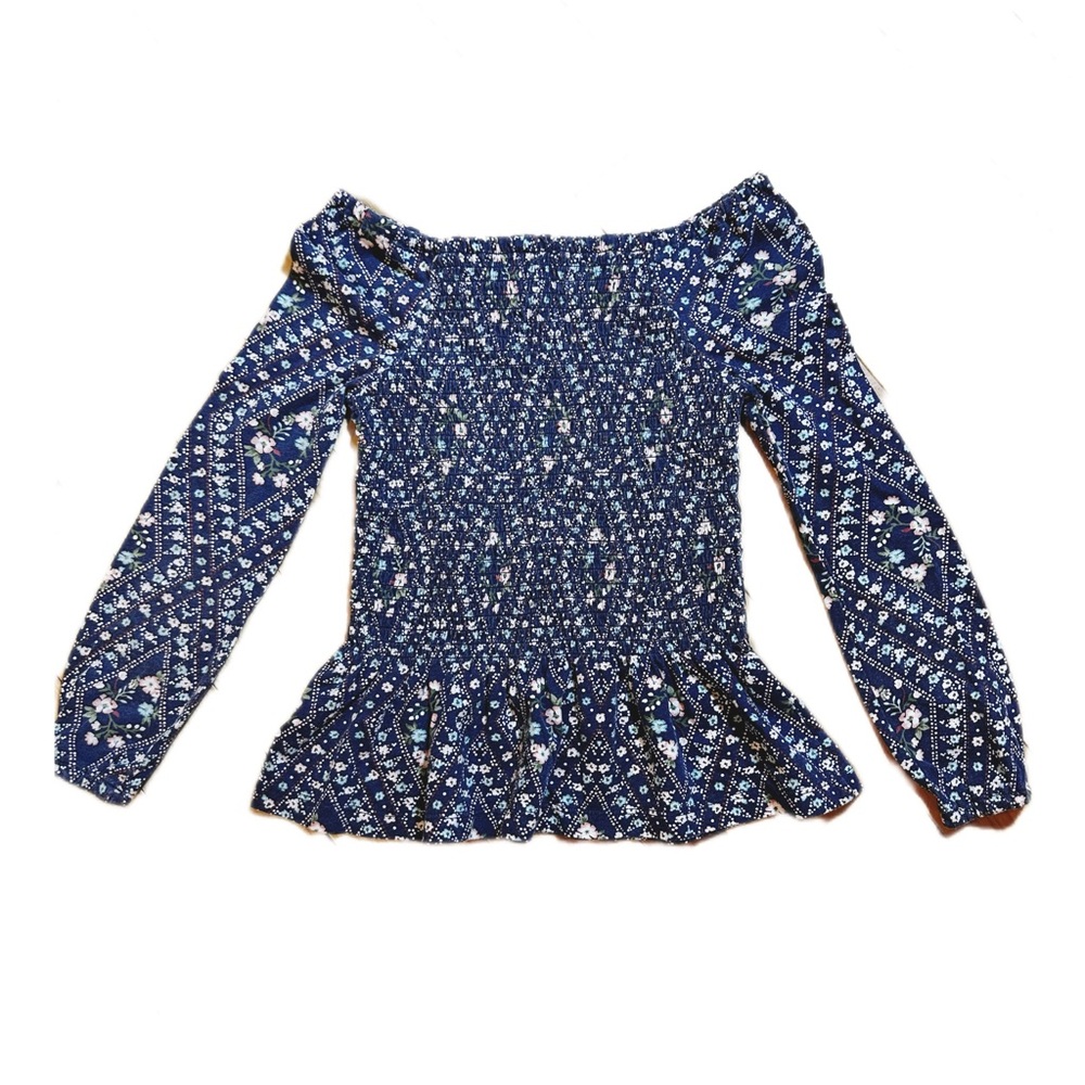 Children’s Place long sleeve navy floral top